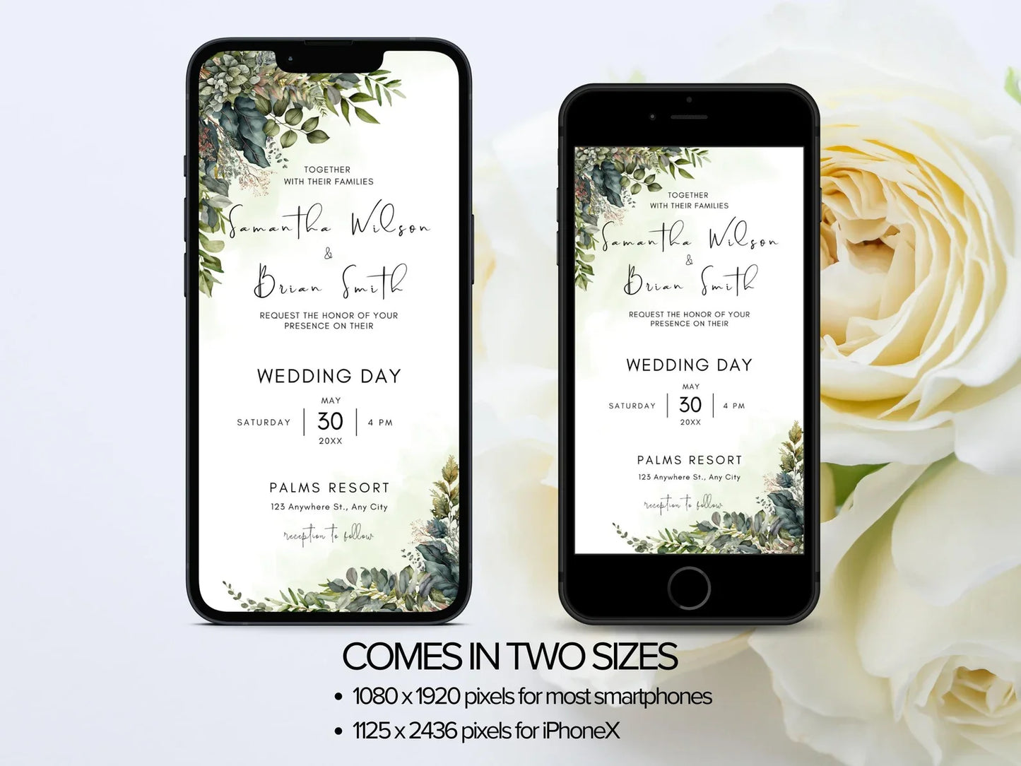 Digital Wedding Invitation, Online Invitation Template, Eco-Friendly E-Invite, Electronic Wedding Invitation, Digital Wedding Invite, DIY