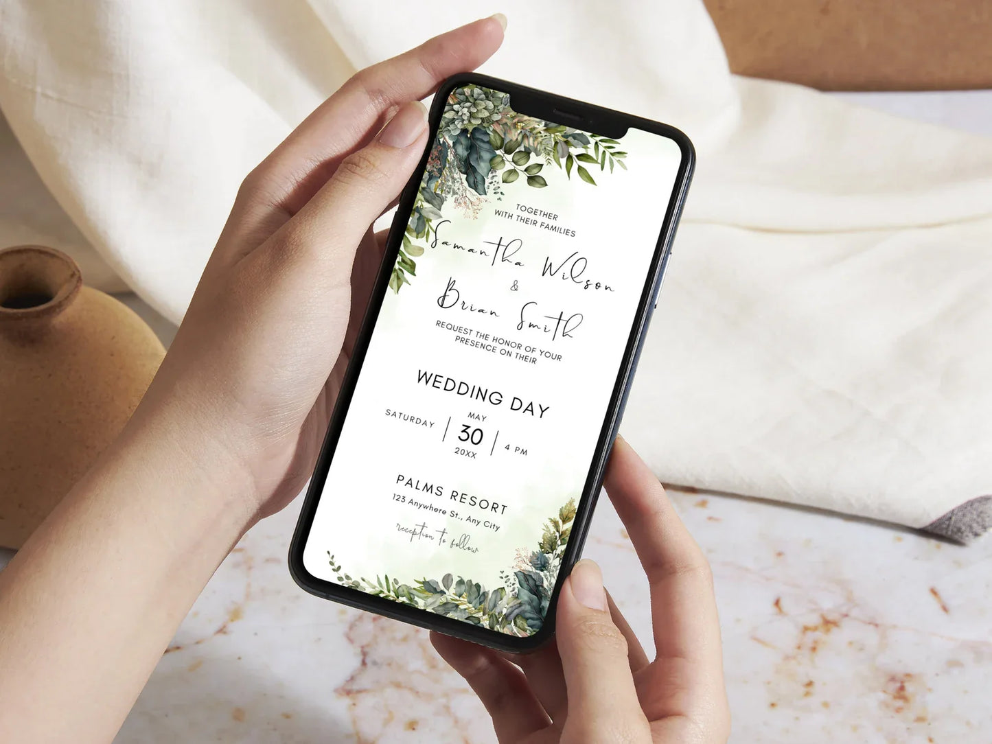 Digital Wedding Invitation, Online Invitation Template, Eco-Friendly E-Invite, Electronic Wedding Invitation, Digital Wedding Invite, DIY